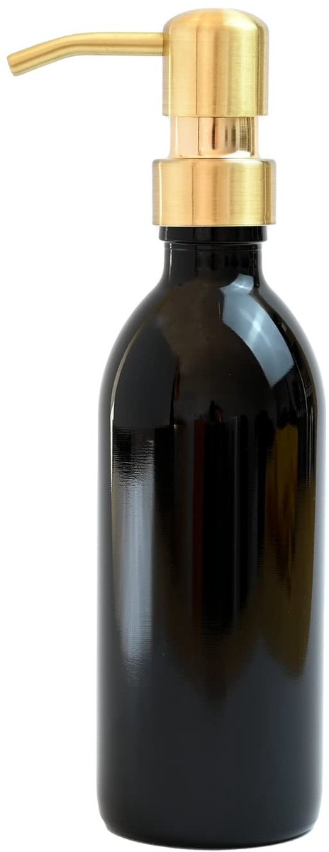 Glazen Zeepdispenser - 250 ml - Violet met Pomp