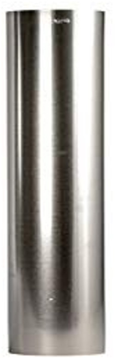 Stove Pipe 0.35 m - 130 mm Diameter - Aluminium Zilver