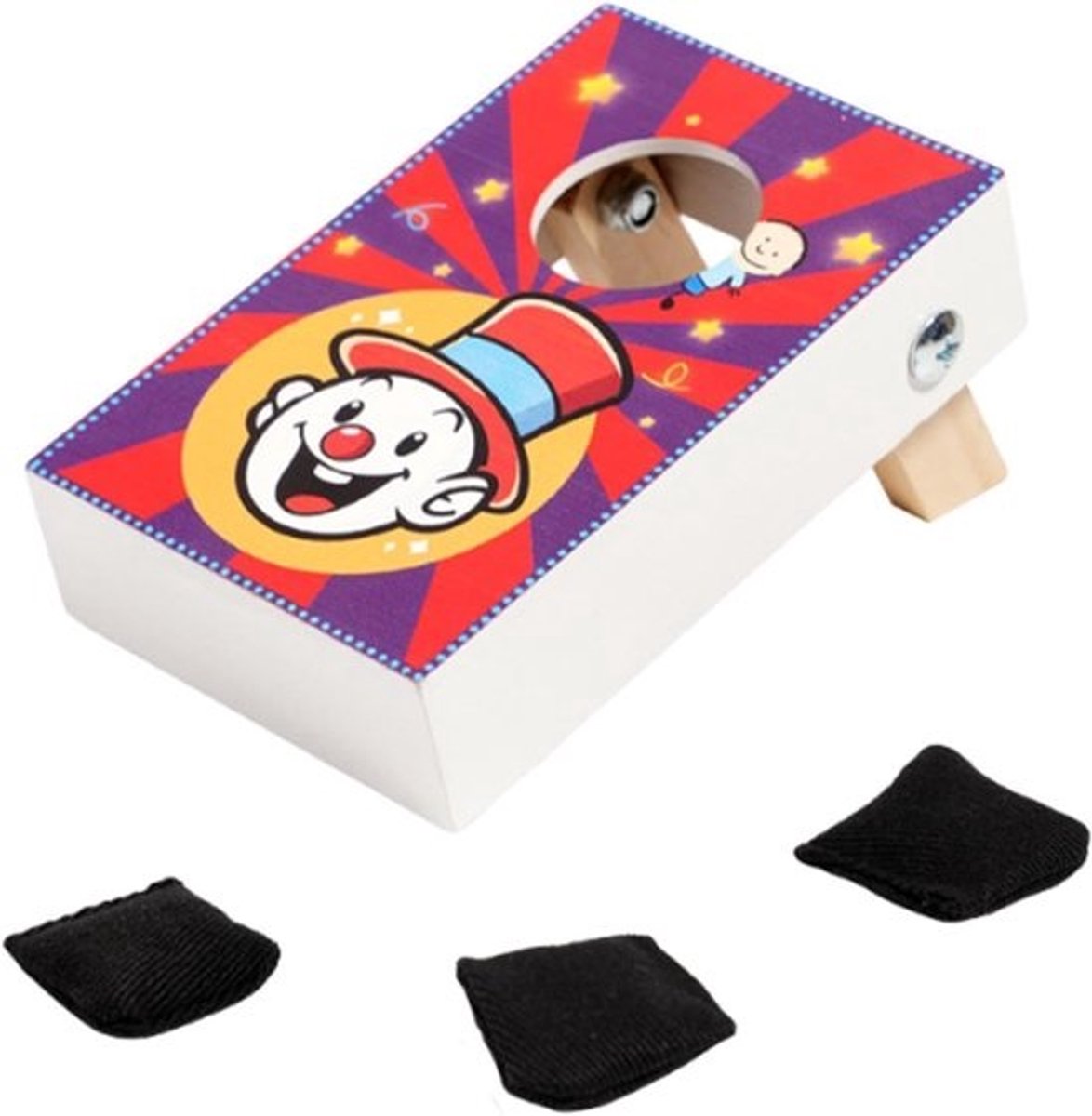 Cornhole Spel - Werpspel Hout - Buiten Spelen - Draagbaar Ontwerp - 11.5 cm - Houtkleur