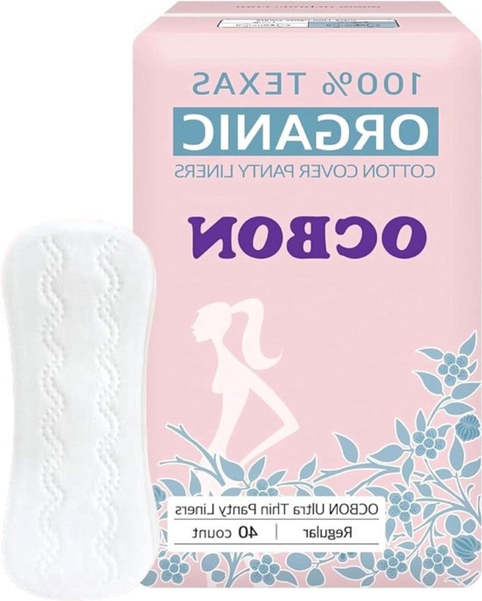 Inlegkruisjes - Pantyliners Dagelijkse slips - Intieme hygiëne - 100% Biologisch Katoen - 155 cm 40 stuks - Wit