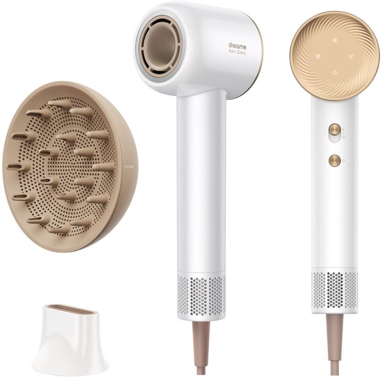 Dreame Glory Combo witte föhn met blaasmond en diffuser