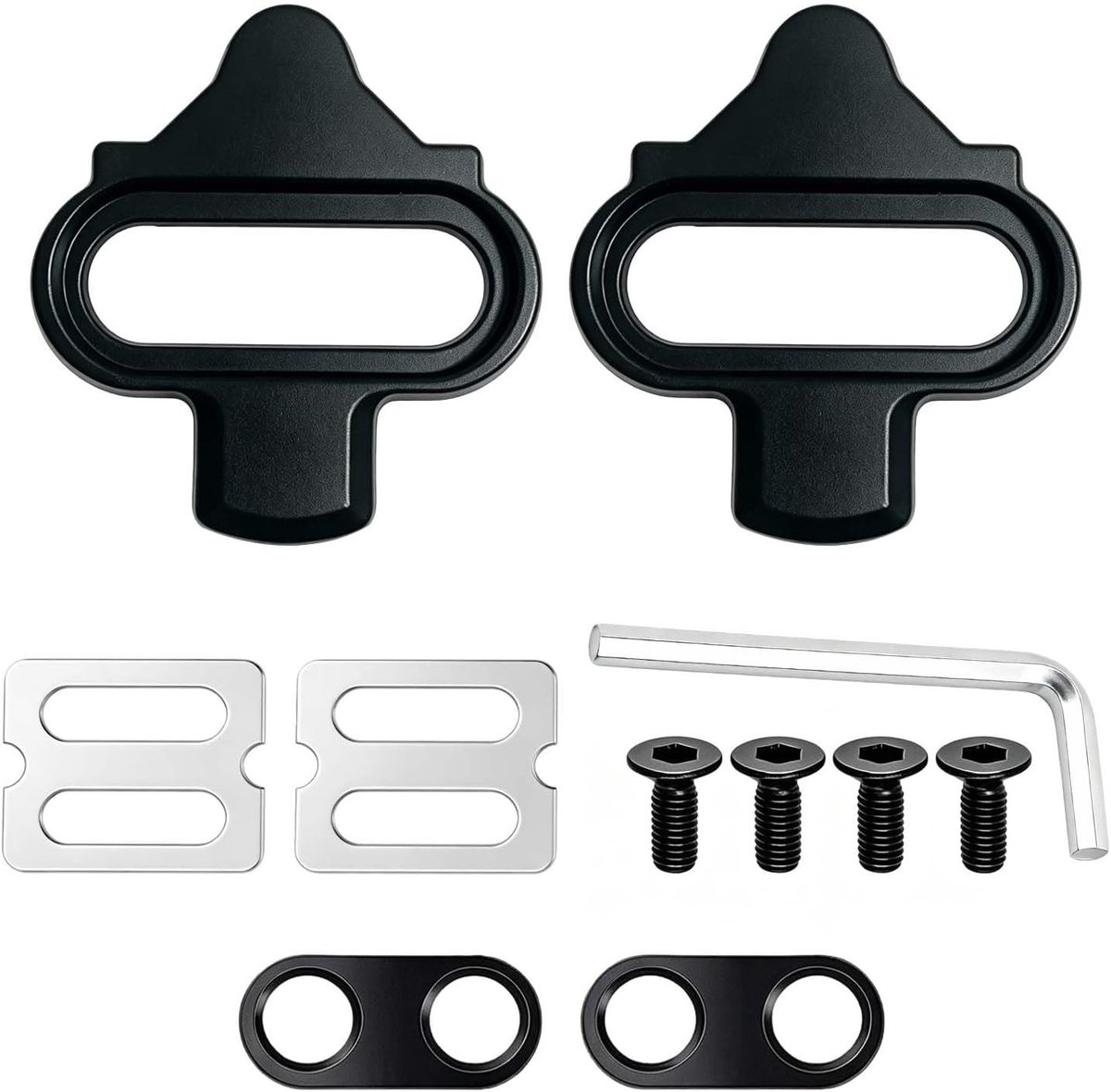 Robuuste pedaalwiggen met antislipplaten, 2 gaten, perfect voor mountainbike en racefiets, geschikt voor plat pedaal en clippers