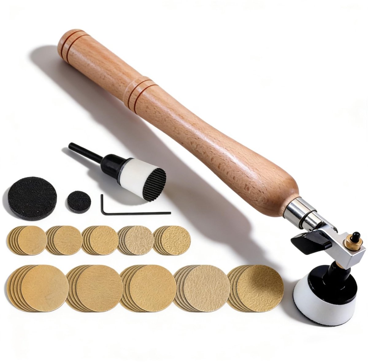 Handheld Schuurtoolset - Met 50 schuurdiscs voor houtbewerking