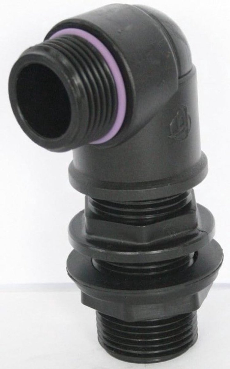 Tankdoorvoer Adapter - Wateropslag Fitting - Regenwater Opvangen - Voorgemonteerd Ontwerp - 1 Inch Aansluiting - Zwart