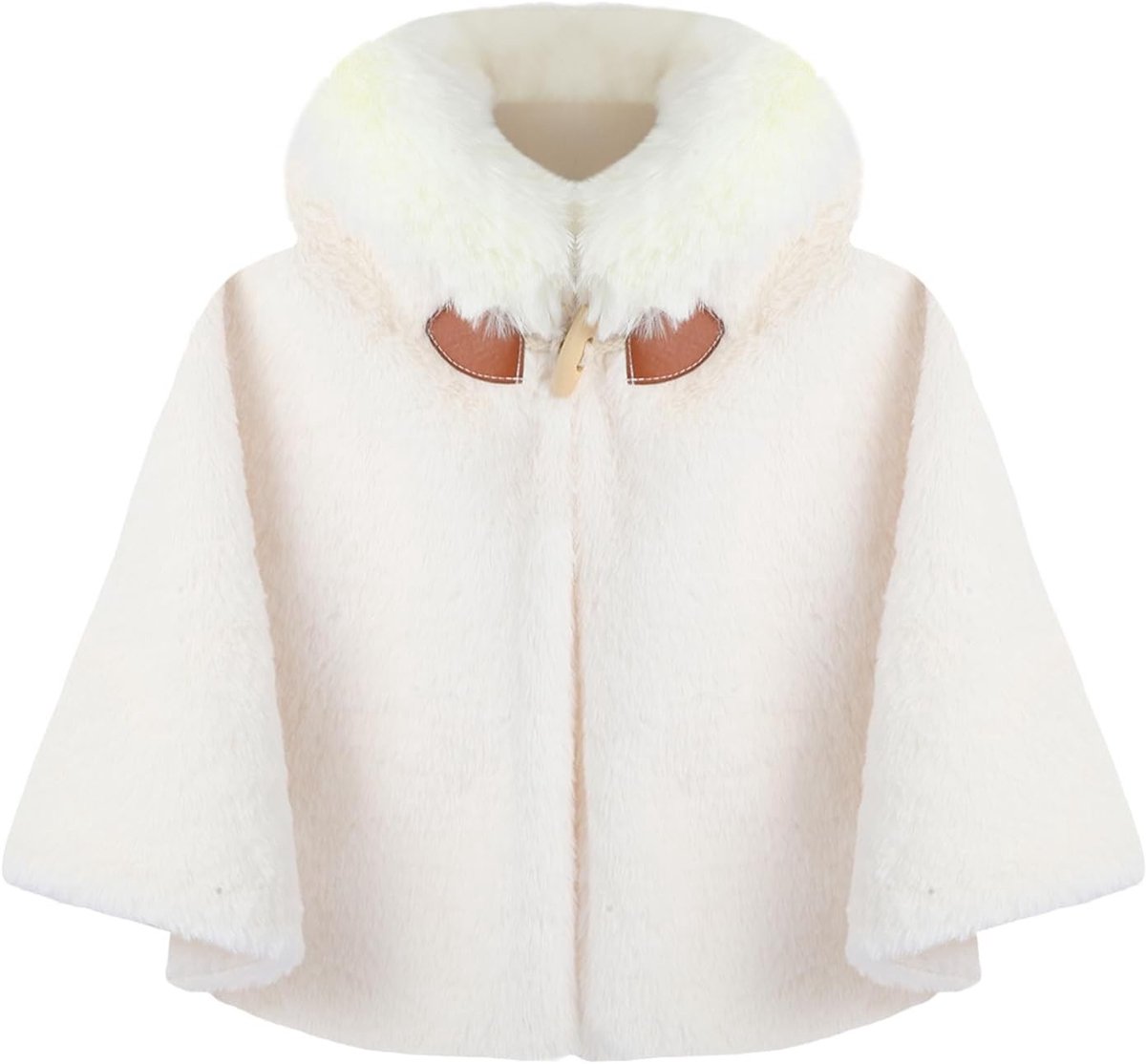Hooded Cape voor Meisjes, Warme Winter Poncho met Sjaal, Ideaal als Buitenjas voor Kinderen en Baby's