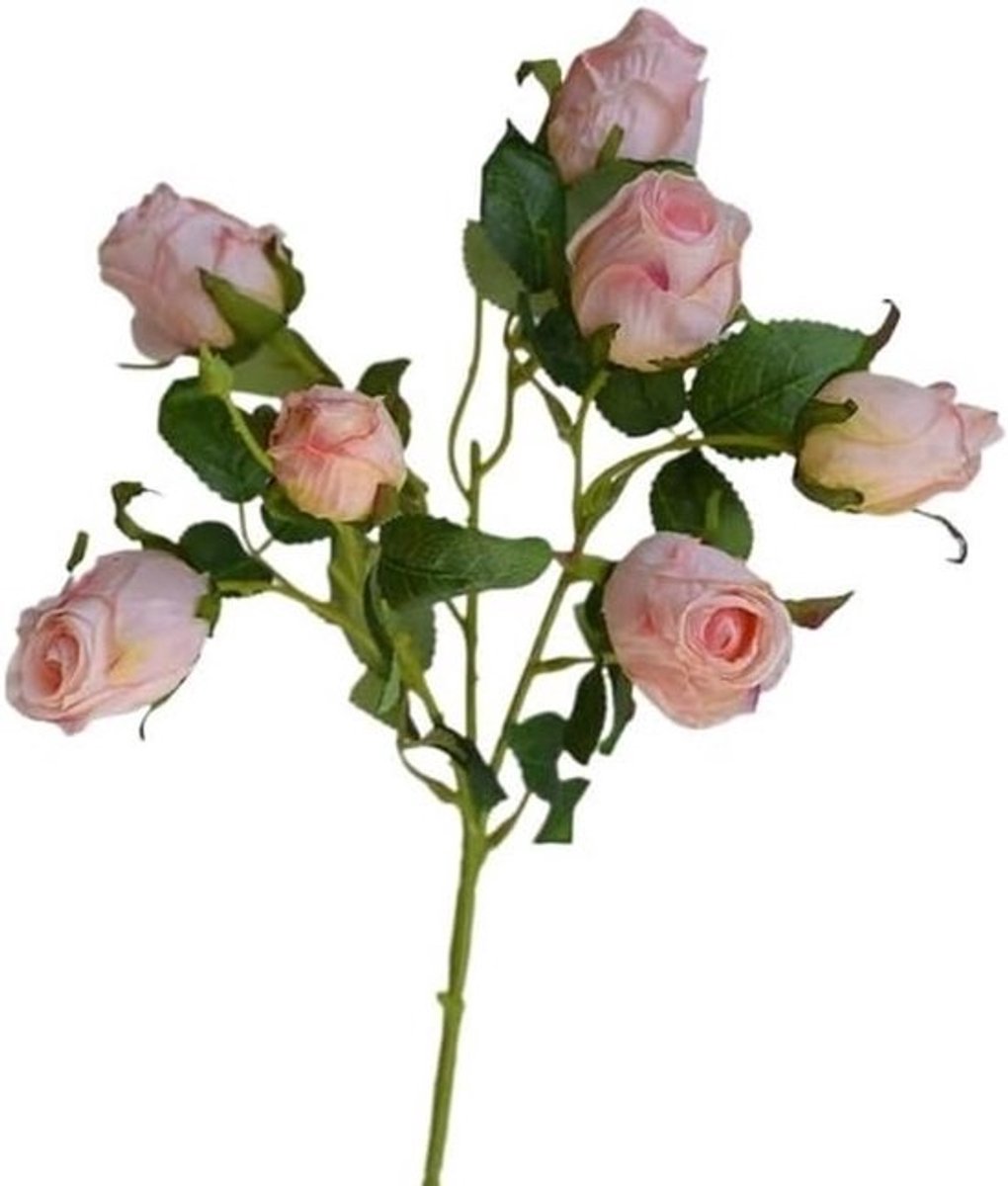 Kunstrozen Boeketten - Zijden Bloemen - Woondecoratie - Onderhoudsvrij - 50 cm Hoog - Roze
