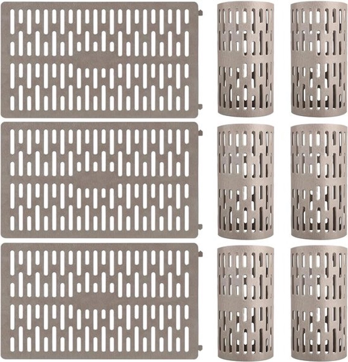 Boombescherming met ventilatiegaten, 20 x 34 cm, 9 stuks, ideaal voor het beschermen van bomen en planten tegen grasmaaiers, verstelbaar en geschikt voor diverse maten.
