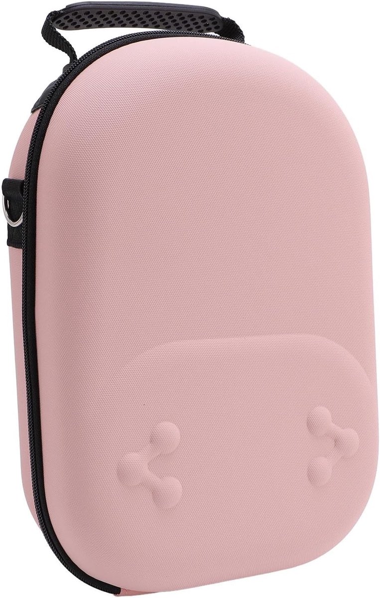 Harde draagtas voor VR-accessoires van EVA materiaal - Schokbestendige en draagbare organizer tas voor reizen en werk in roze kleur