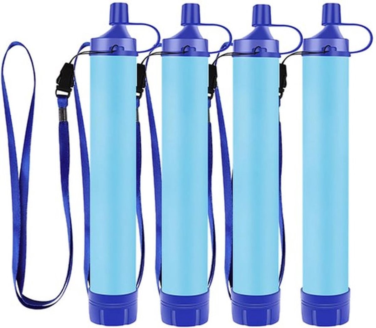 4 stuks waterfilter - waterrietje - waterfilterrietje - rietje - 1500L - voor Survival & Outdoor - survival - waterzuivering - levensreddend