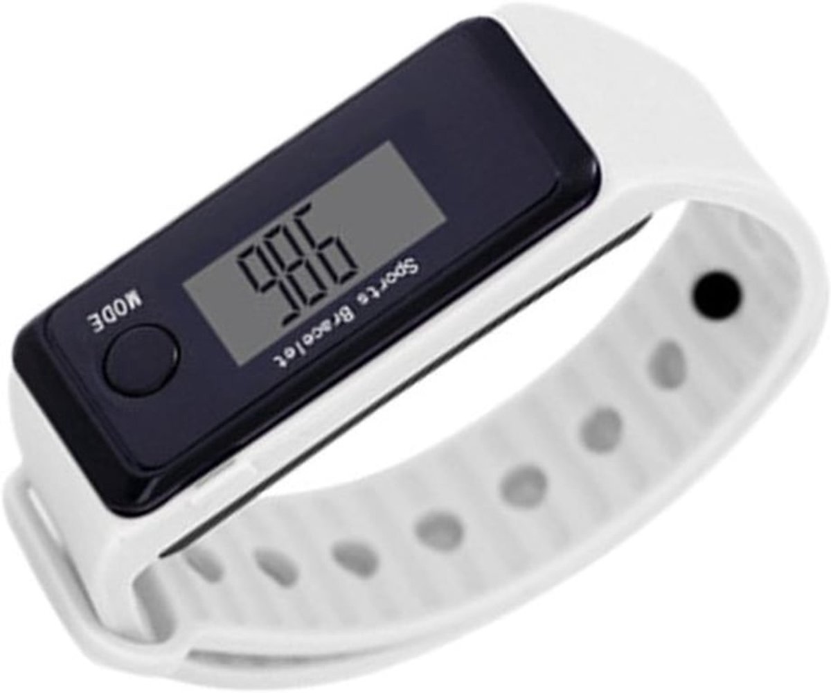 Stappenteller Horloge - Fitness Tracker - Dagelijkse Activiteit - Waterdicht Ontwerp - Compac afmetingen - Wit