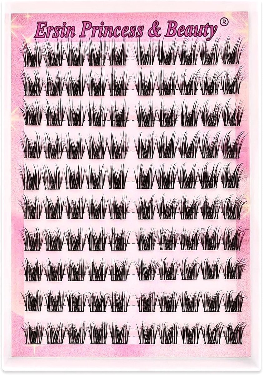 Fluffy C Curl Wimperextensions, 100 Stuks Individuele Wimpers voor een Natuurlijke Look, 11-13 mm Lengte