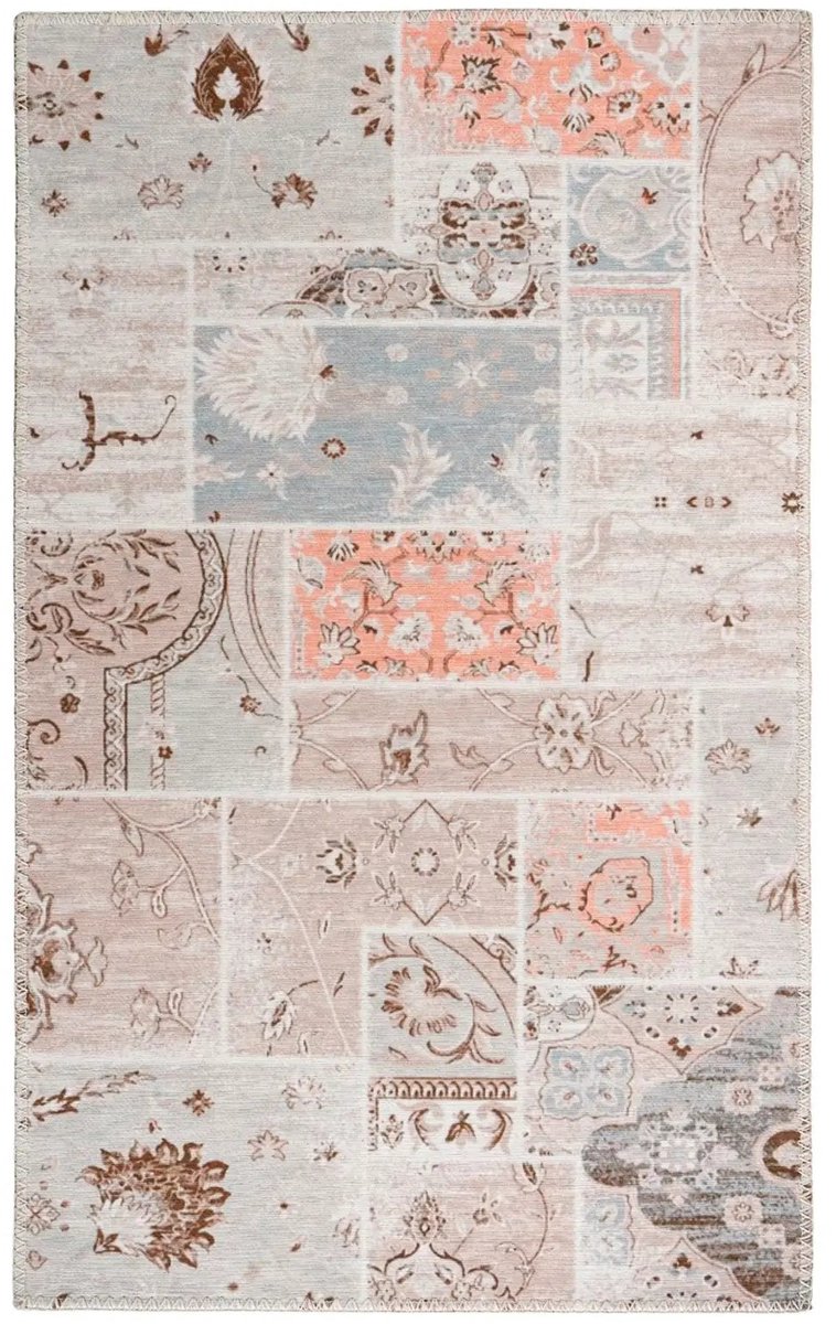 Dutch XXL Design Vloerkleed | Tapijt | Peron | Patchwork | Multikleur | 80x150 cm