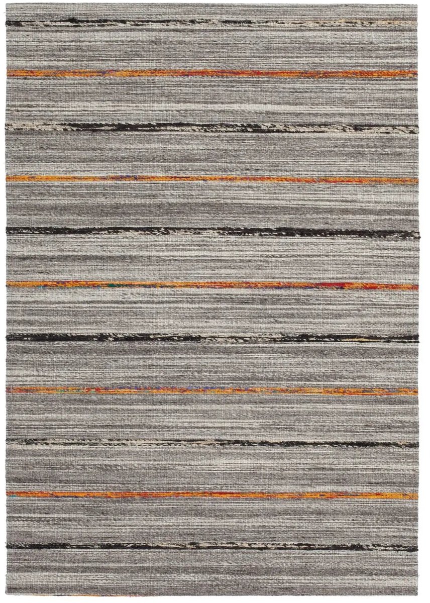 Dutch XXL Kelim Vloerkleed | Tapijt | Duarte | Lijnen | Naturel/Oranje | 80x150 cm Naturel / Oranje