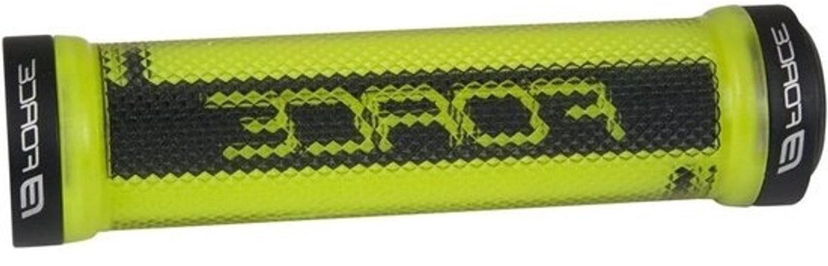 Fiets Handgrepen - Fietsgrepen Stuur - Comfortabel Fietsen - Schroefbaar Dubbel Slot - 128 mm Lengte - Geel Zwart