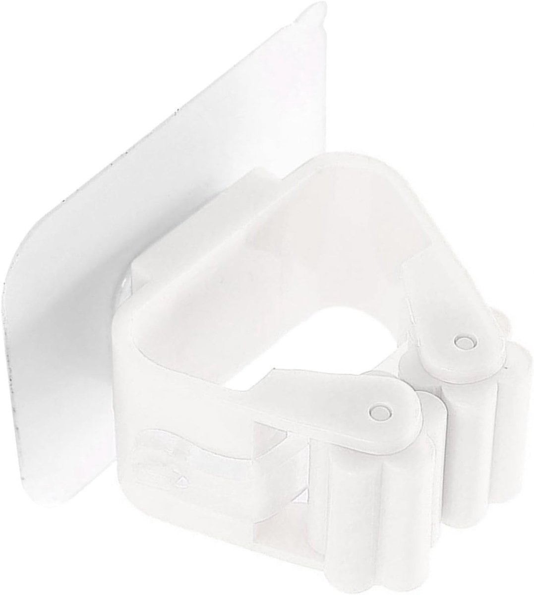 Dweilhouder Set van 3 - Stevig Kunststof met Sterke Kleefstrip - Wit