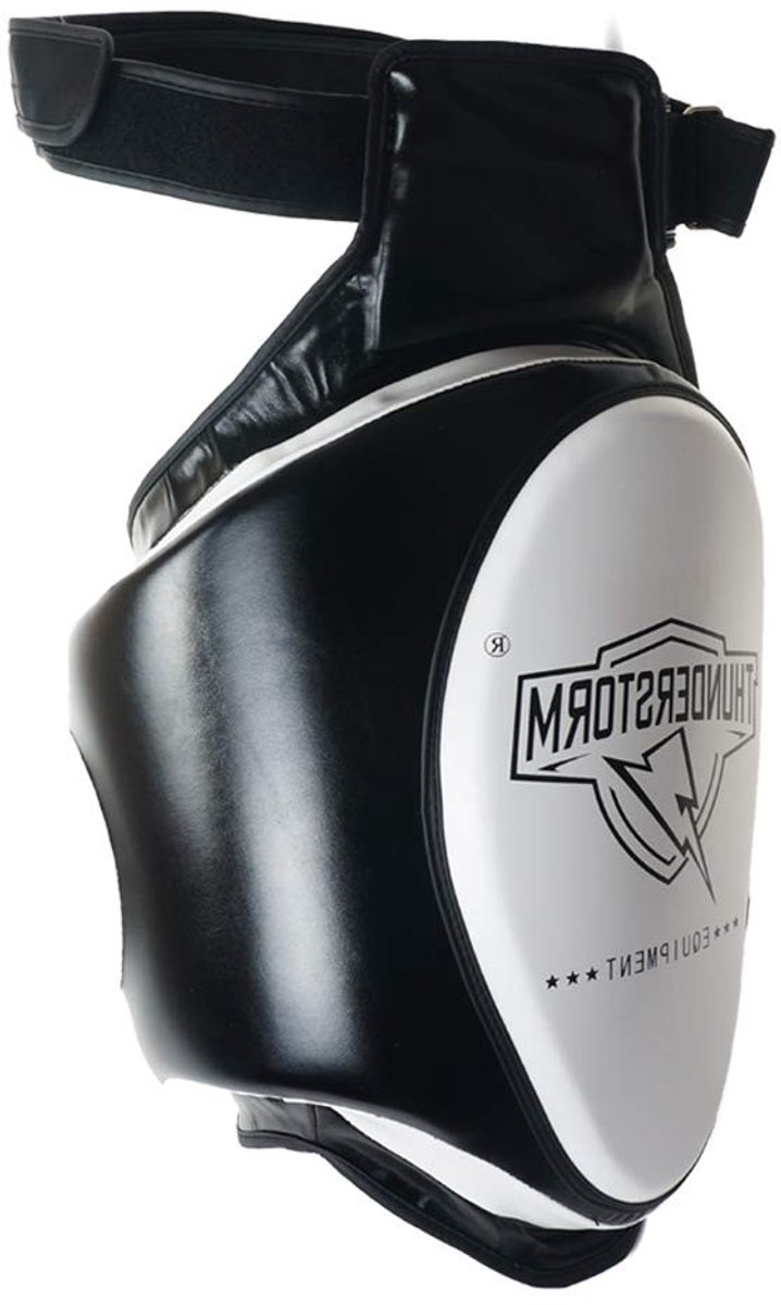 Martial Arts Thighbeschermers - Zwart/Wit - Dubbel
