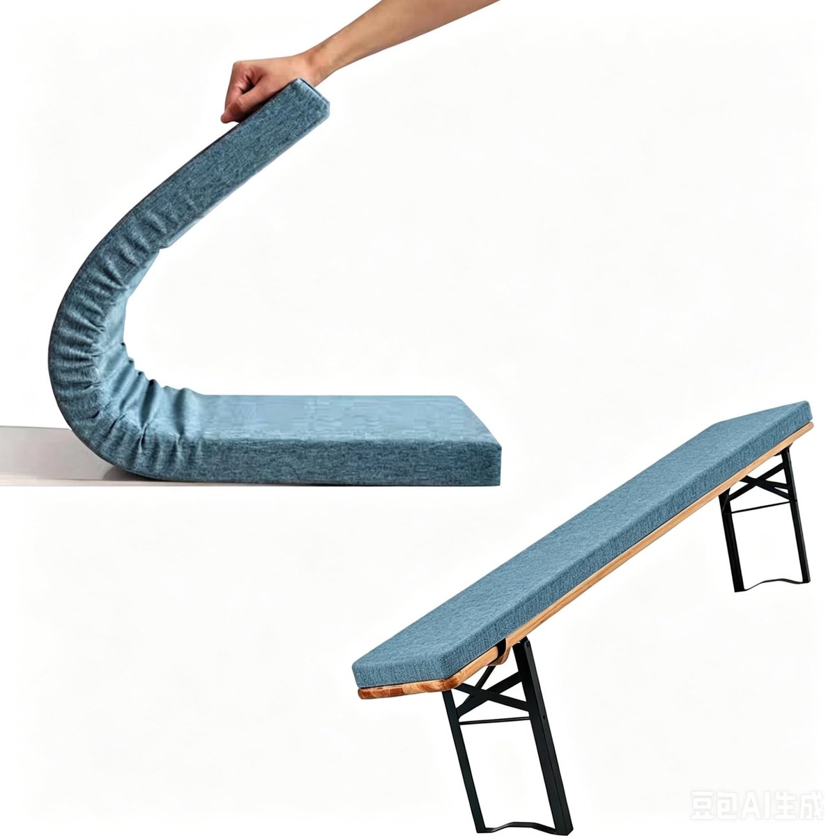 Bankkussen - Waterbestendig - Donkerblauw 140 x 50 x 5 cm