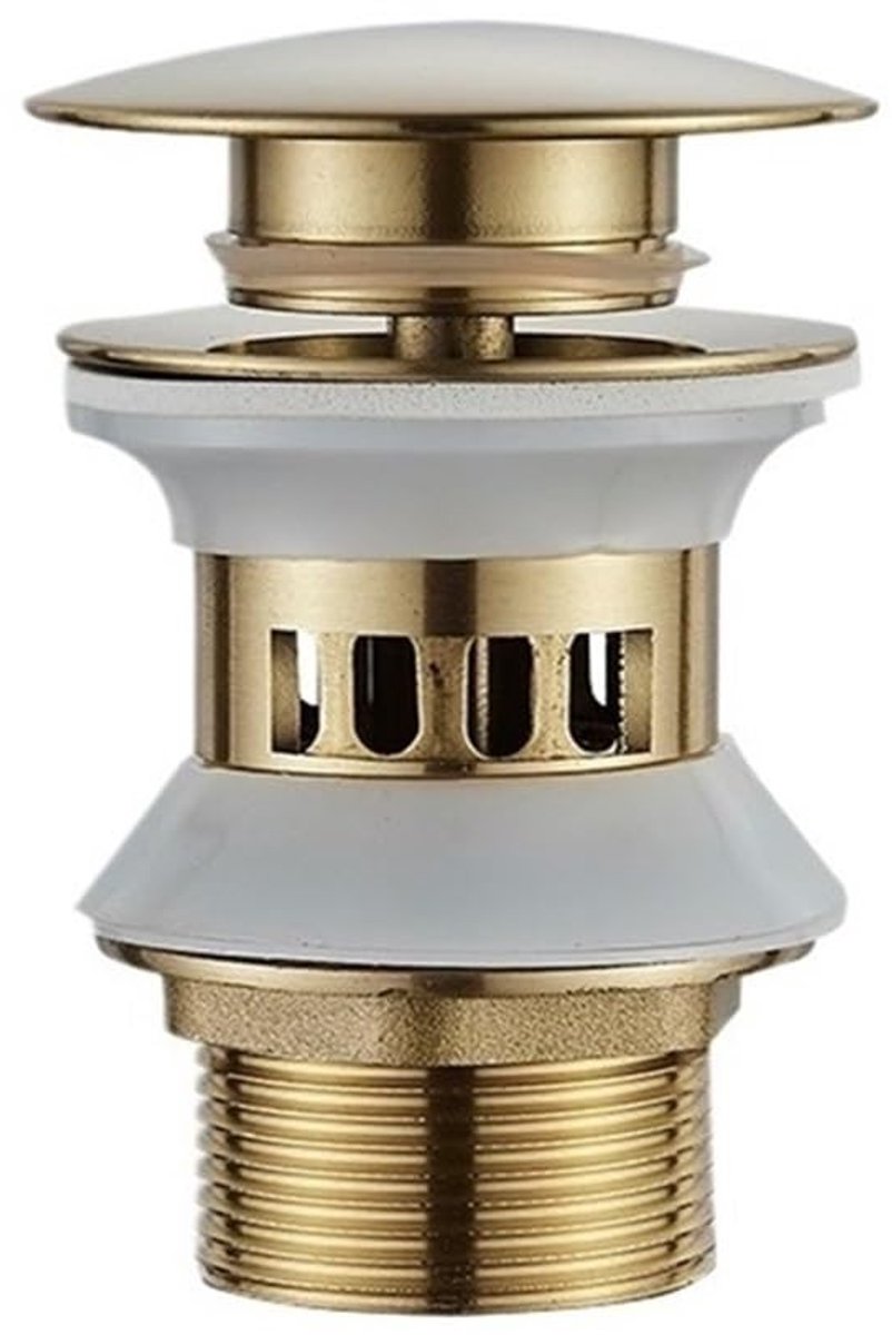 Pop Up Afvoerplug voor Badkamer - Zwart/Goud