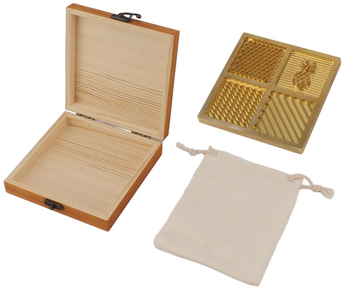 IJsblokjesmal van messing - 10 x 10 x 0.8 cm