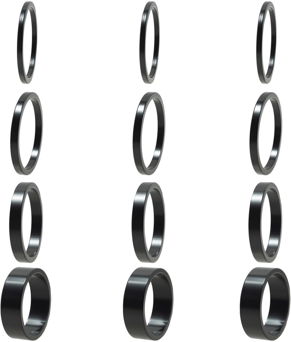 Fiets headsetafstandhouders - Aluminium - 12 stuks