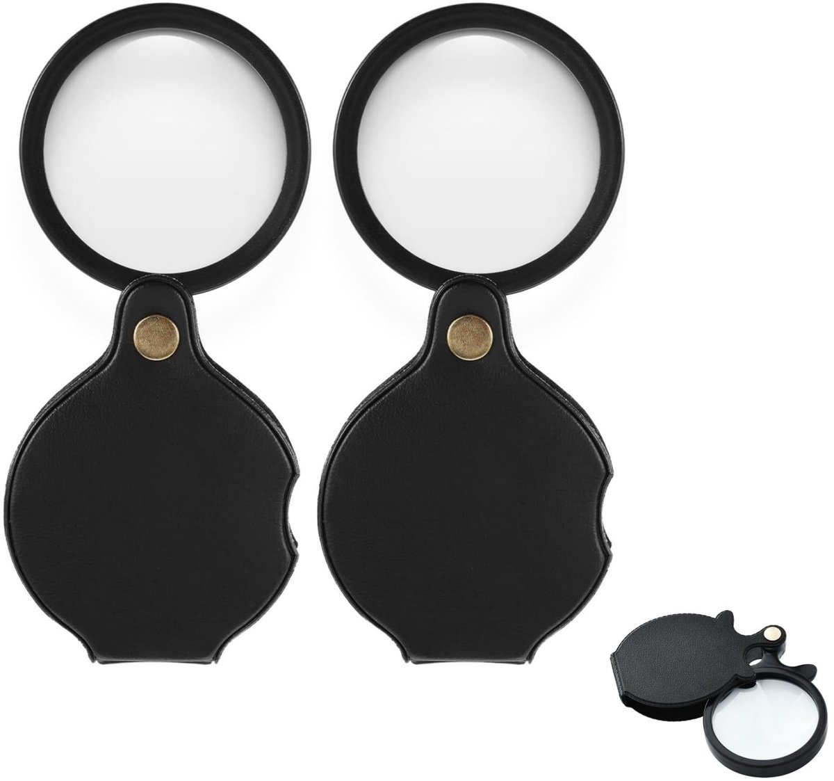 Klein Vergrootglas - 2-pack zwart