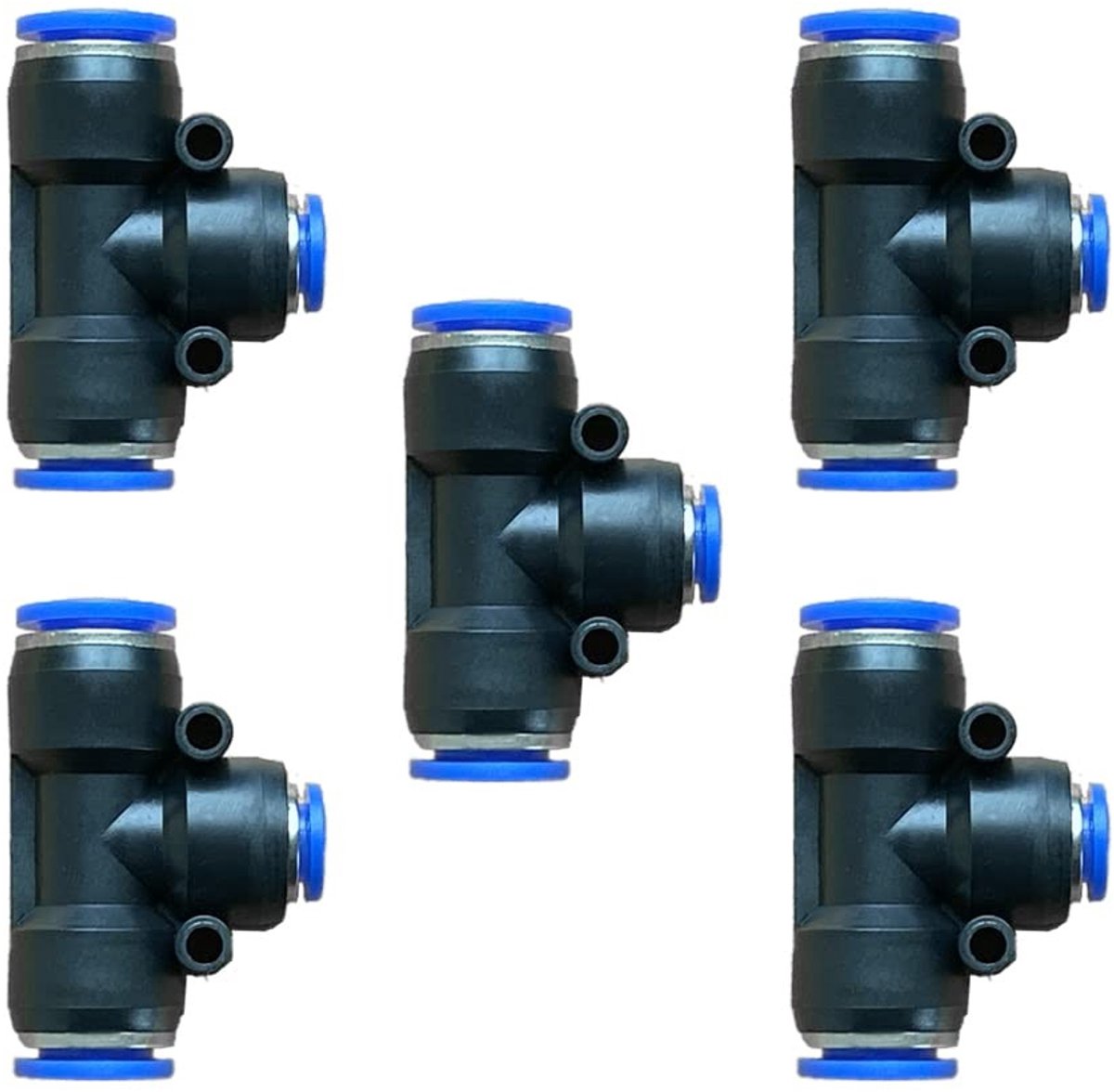 5 Stuks Pneumatische T-vormige Verbindingsstukken - 12mm x 8mm x 12mm