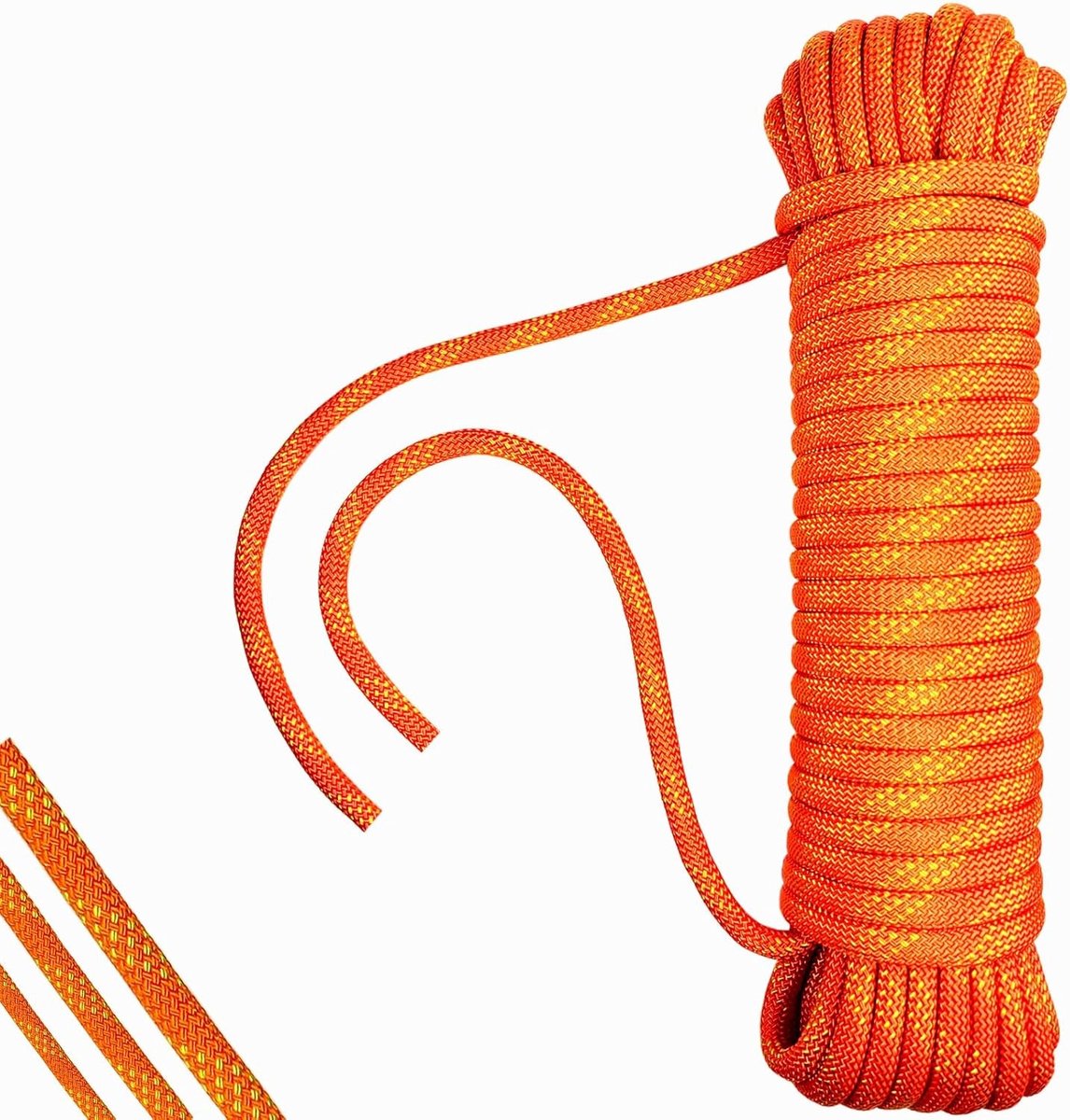 Multifunctionele Touw in Oranje - Polypropyleen Ankertouw, Nylon Gevlochten Lijn, 6 mm, 30 m voor Diverse Toepassingen