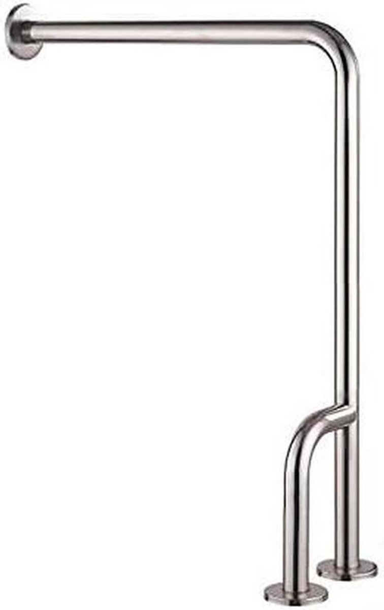 Badkamer Handgreep - Veiligheidsbeugel Douche - Valpreventie Thuis - Antislip RVS - 55x70cm - Zilver