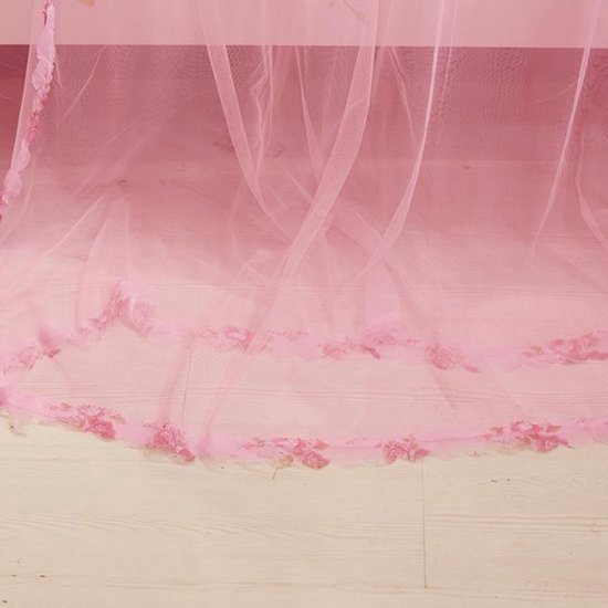 Hemelgordijn voor Bed - Hemelbed Gordijn - Slaapkamer Decoratie - Eenvoudige Installatie - 2 x 1.5 x 2 m - Roze — afbeelding 3