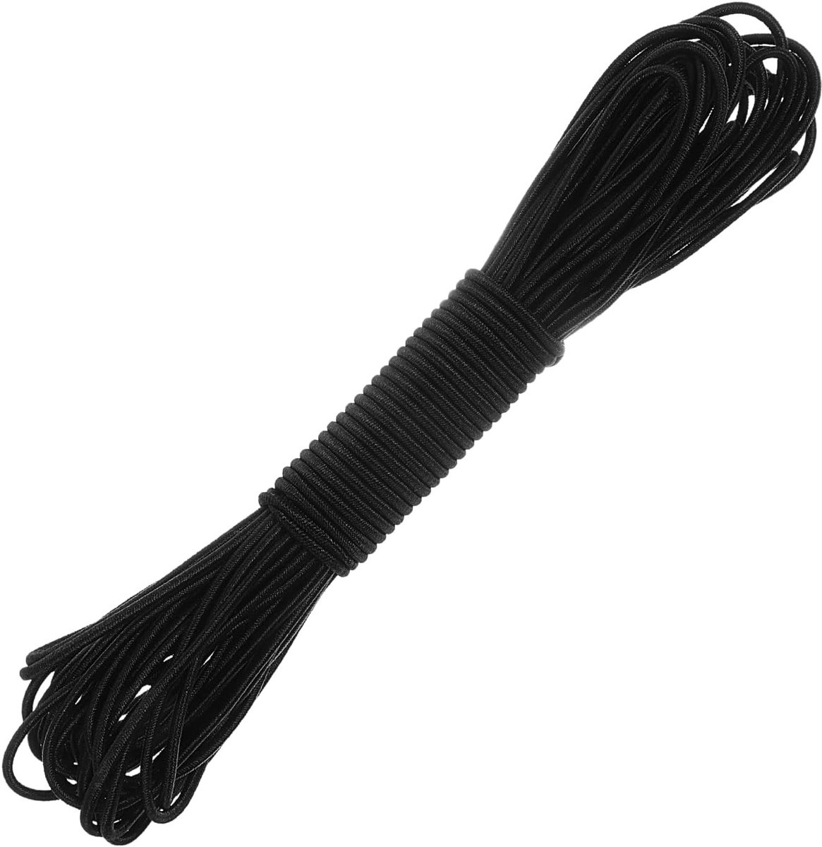 Elastisch Koord 2 mm 12 m Zwart Bungee Touw voor DIY, Zeilen, Kamperen en Buitenactiviteiten