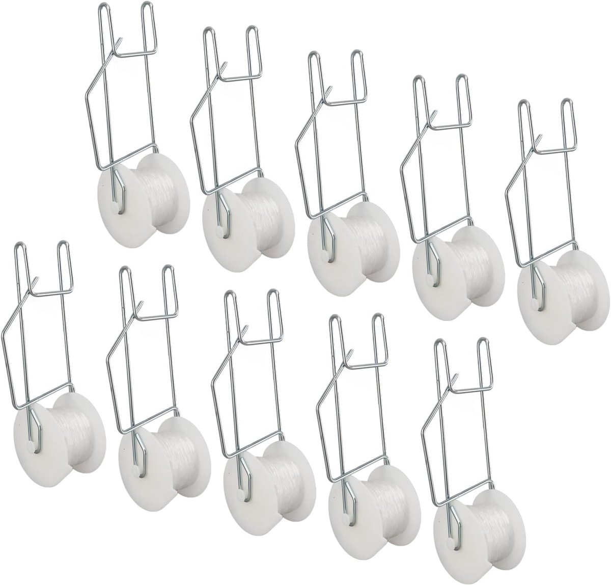 10 stuks tomatensteunhaken met 49,2ft touw, ideale trellis kit voor klimplanten, tomaten, komkommers en druiven