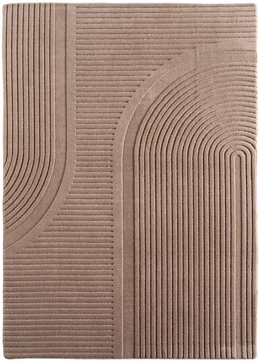 Wasbaar Vloerkleed | Tapijt | Pompei | Grafisch | Beige | 120x170 cm