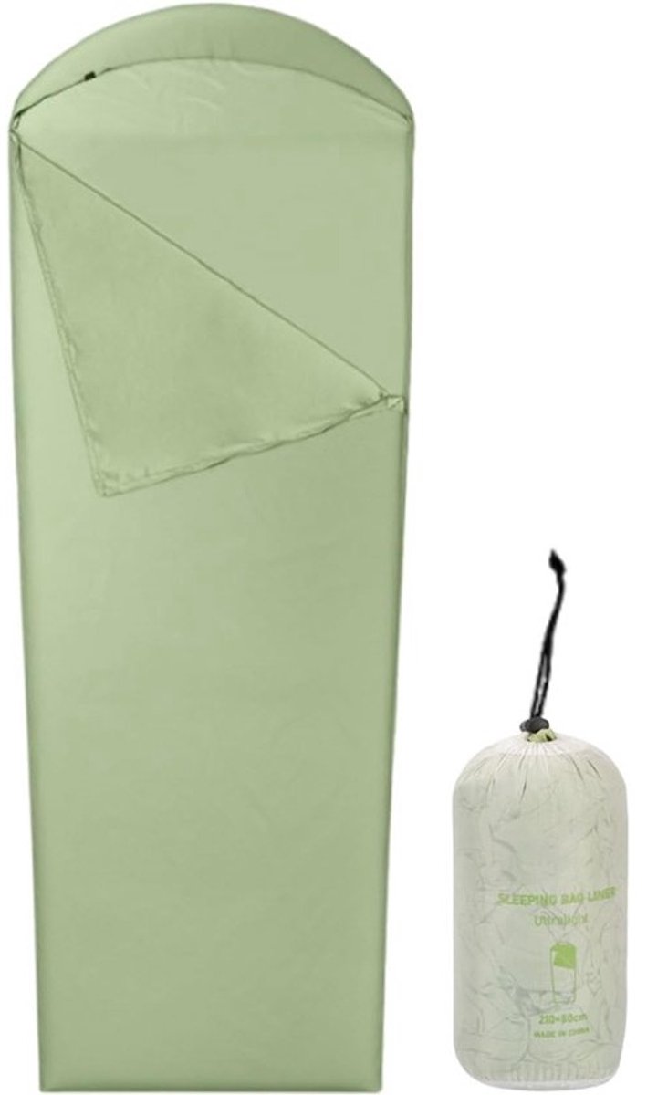 Douche Laken - Slaapzak Liner - Reizen en Kamperen - Extra thermische winst - 210 x 80 cm - Groen