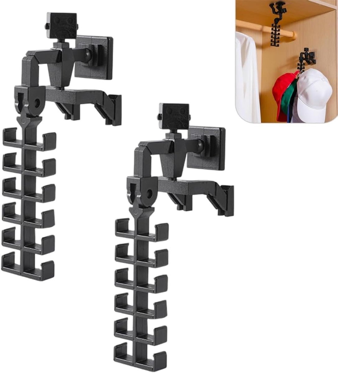 Set van 2 wandplanken in robotvorm – multifunctionele opbergruimte voor haaraccessoires, hoeden en decoratie