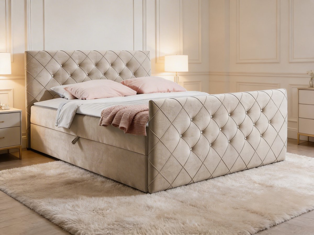 Rosélia Boxspring – Koningstijl – Luxe Boxspring – Elegant Design Bed – Comfortabel Hotelbed