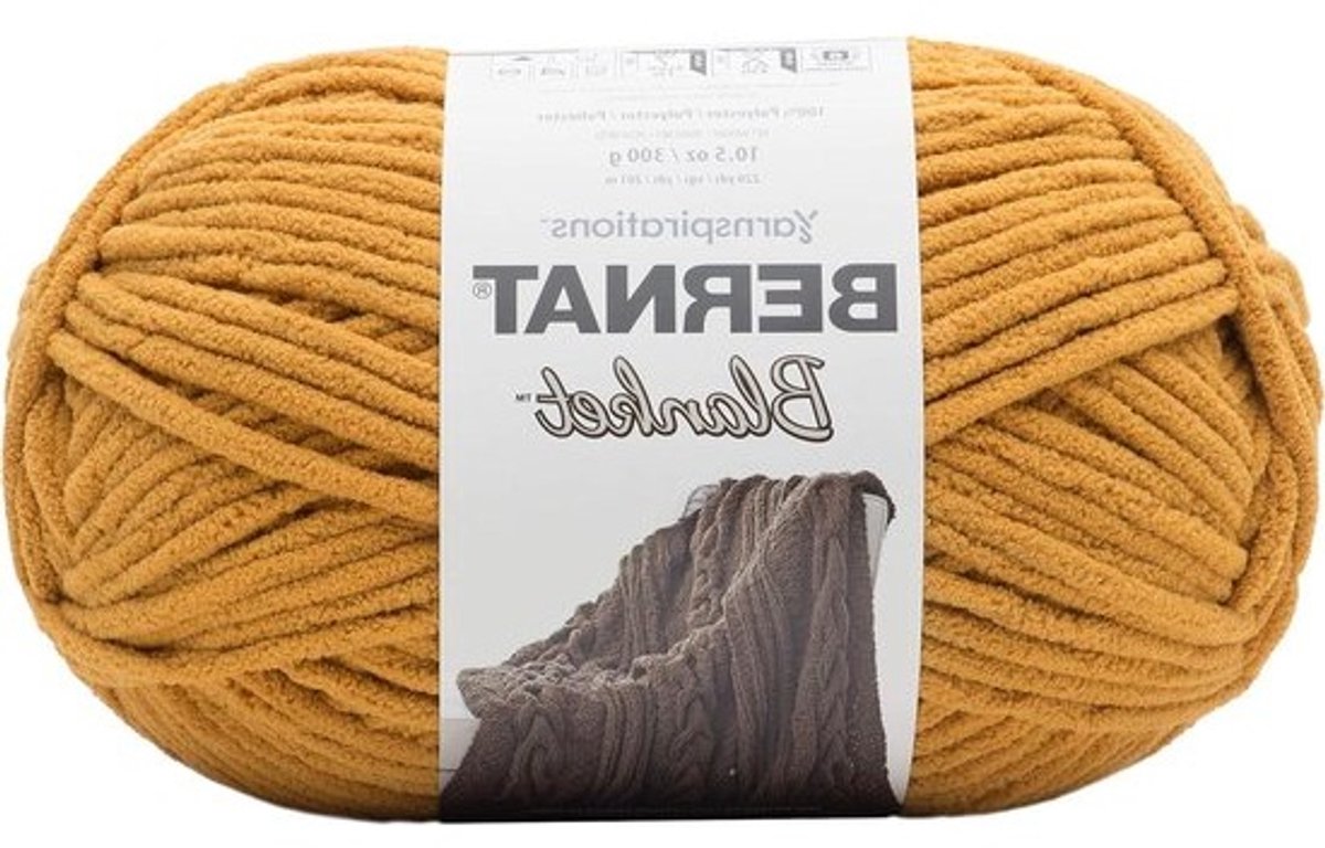 Babydeken Garen - Chenille Garen Chunky Garen - Babyprojecten Maken - Super Volumineus - 300g 201m - Verbrande Mosterd