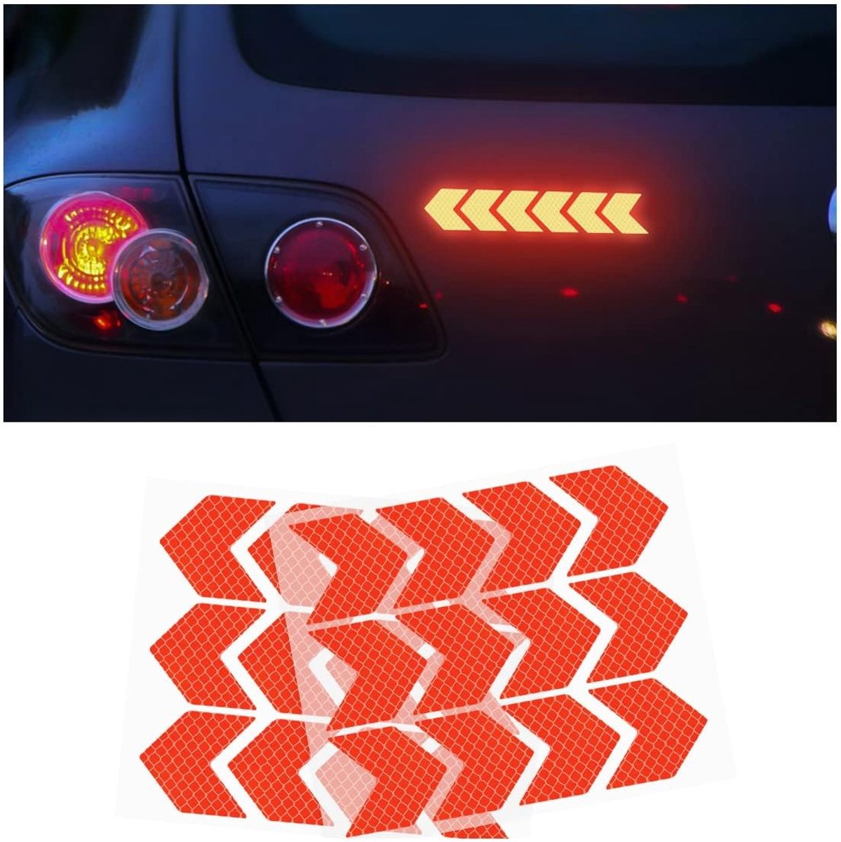 Reflecterende Stickers voor Auto - 24 Stuks - Rood
