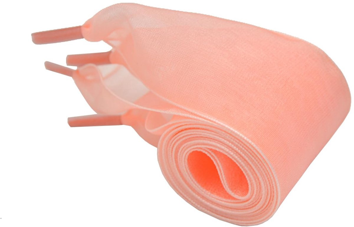 Brede Organza Veters - 140 cm Cantaloupe