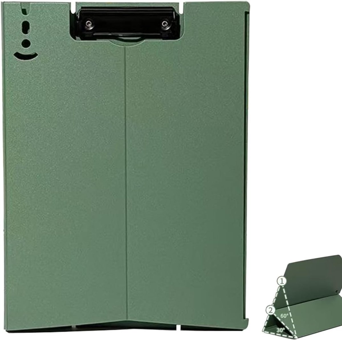 A4 Plastic Clipboard voor Kantoor, Studenten en Docenten - Vrijstaand, 31.5 cm x 23 cm, Groen, Ideaal voor Notities en Documenten