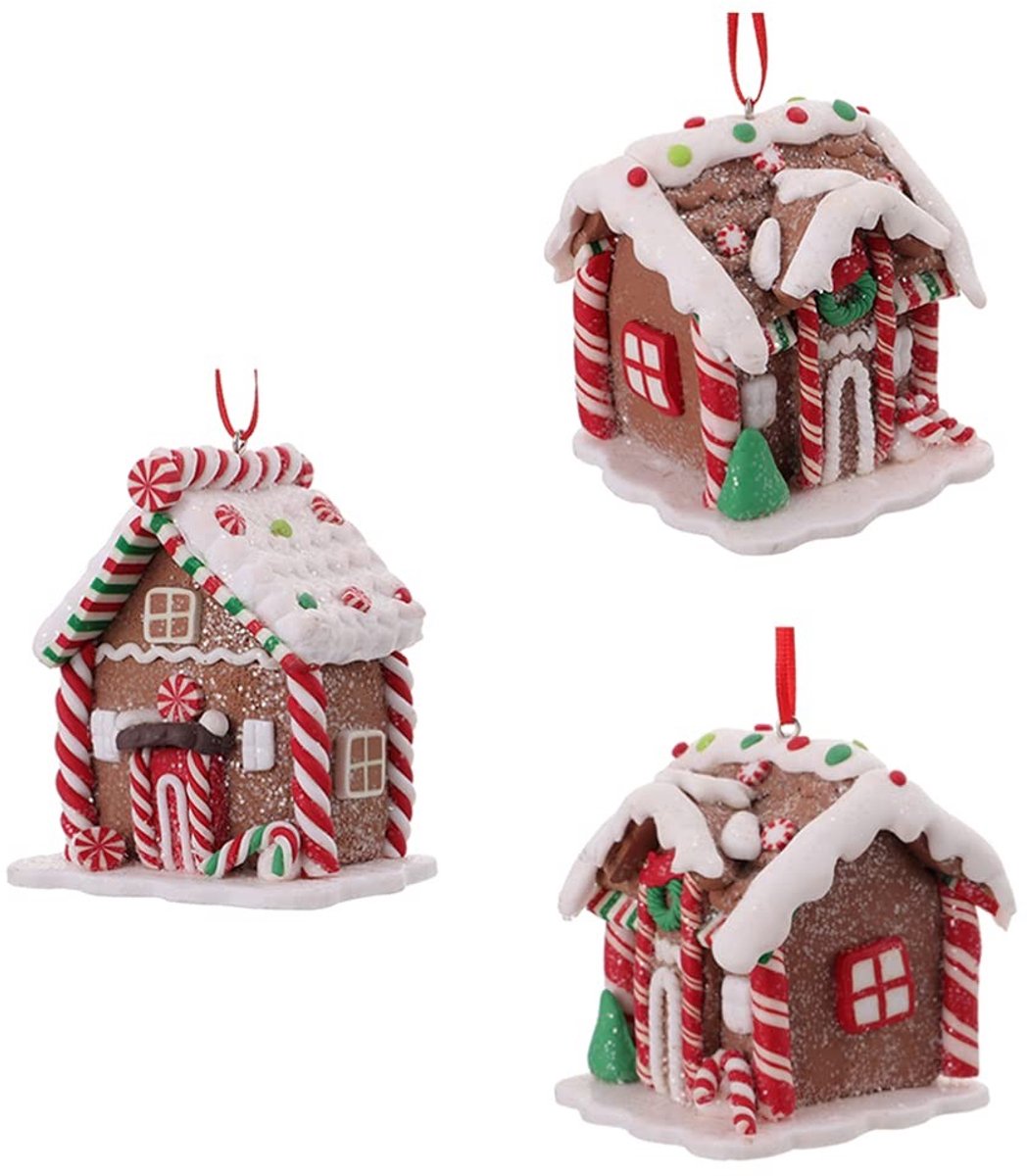Kerst Gingerbread Huis Ornamenten - 3 Stuks - Siliconen