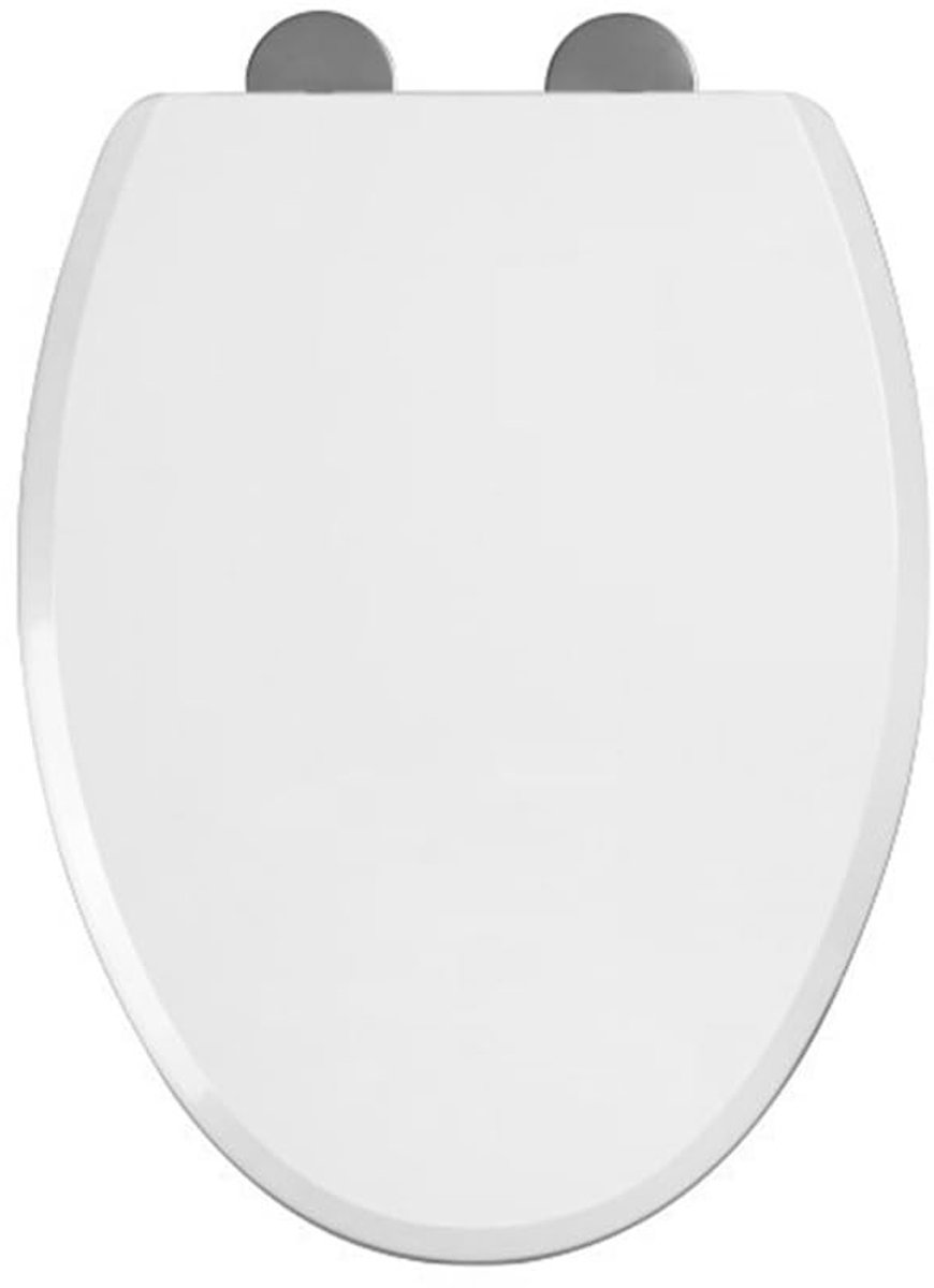 Toiletbril met Quick-Release Scharnieren - Wit, langzaam sluitend