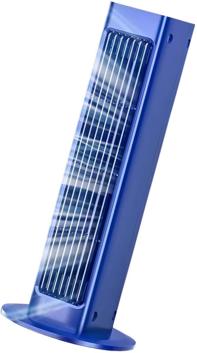 Desktop Toren Ventilator - 3 Snelheidsstanden - Compact - Blauw