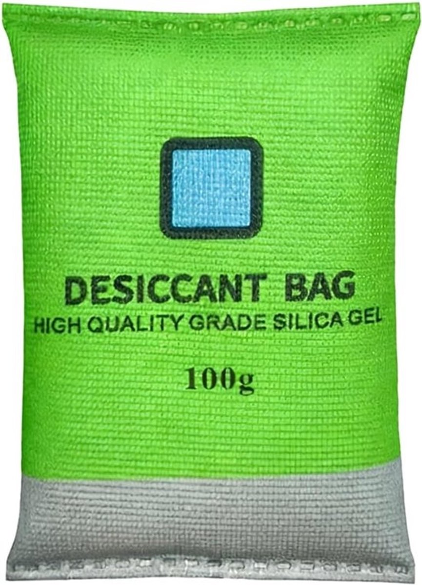 Vochtabsorberende Zak - Droogmiddel Pakket - Vocht Reguleren - Herbruikbaar Na Drogen - 14 cm - Groen