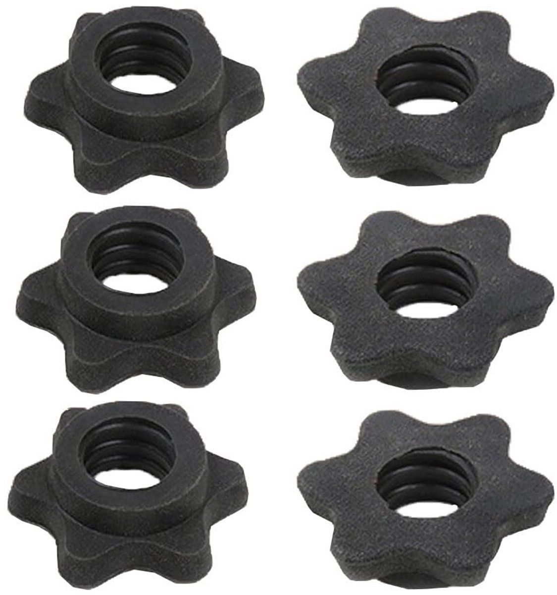 Set van 6 Stalen Hex Dumbbell Moeren met 25mm Hex Bar, Spin Lock Klemmen voor Gewichtheffen en Dumbbell Stoppers