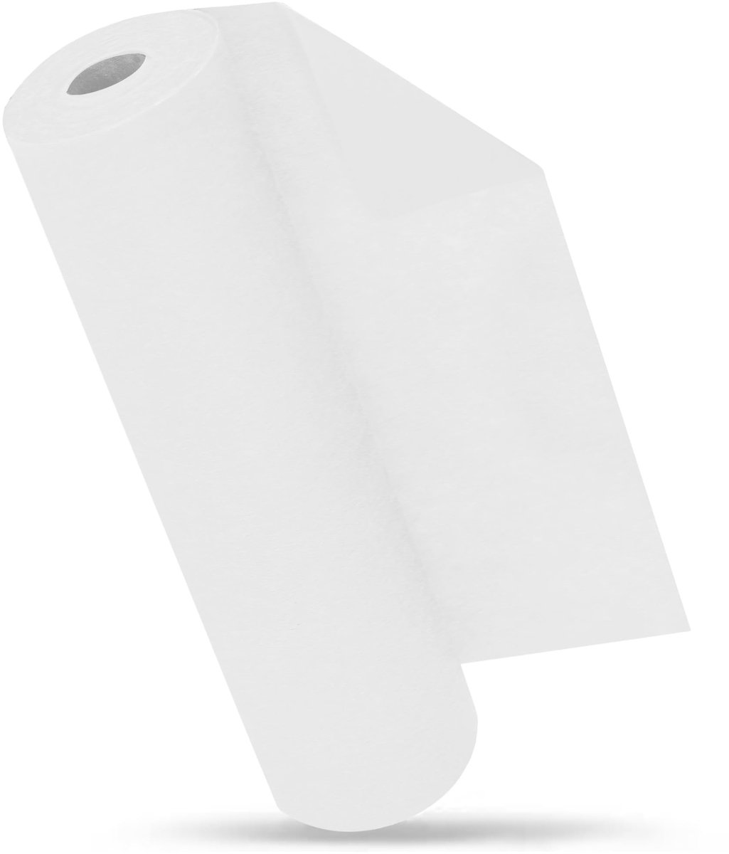 Tafelrunner - Witte Bloemmotief - 30 cm x 25 m