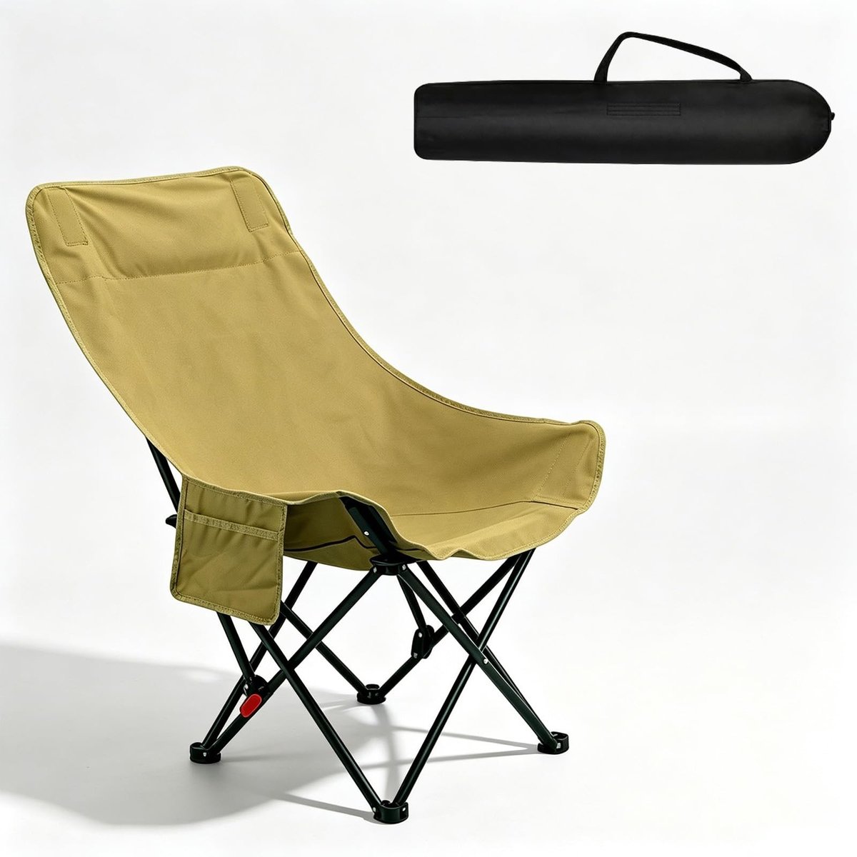 Vouwbare Campingstoel - Ergonomisch - Khaki