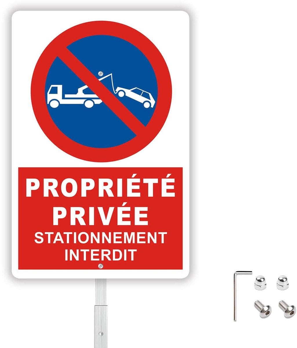 Bord Privé-eigendom - Verboden Parkeren - 30 x 20 cm