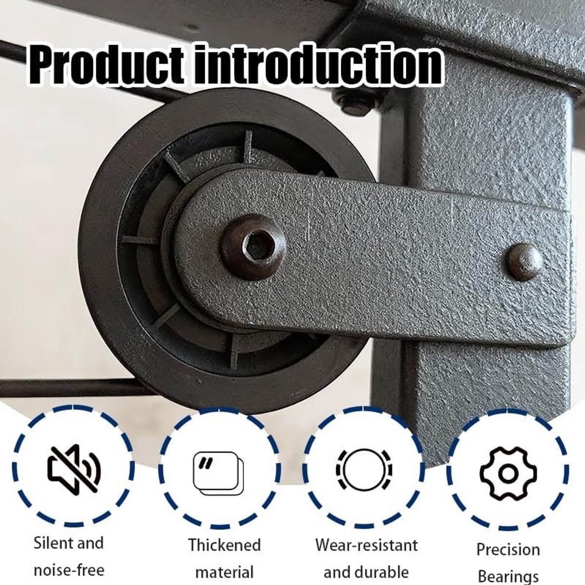 Set van 4 Nylon Pulley wielen van 90mm met lagers voor krachttraining, fitnessapparatuur en garagegebruik
