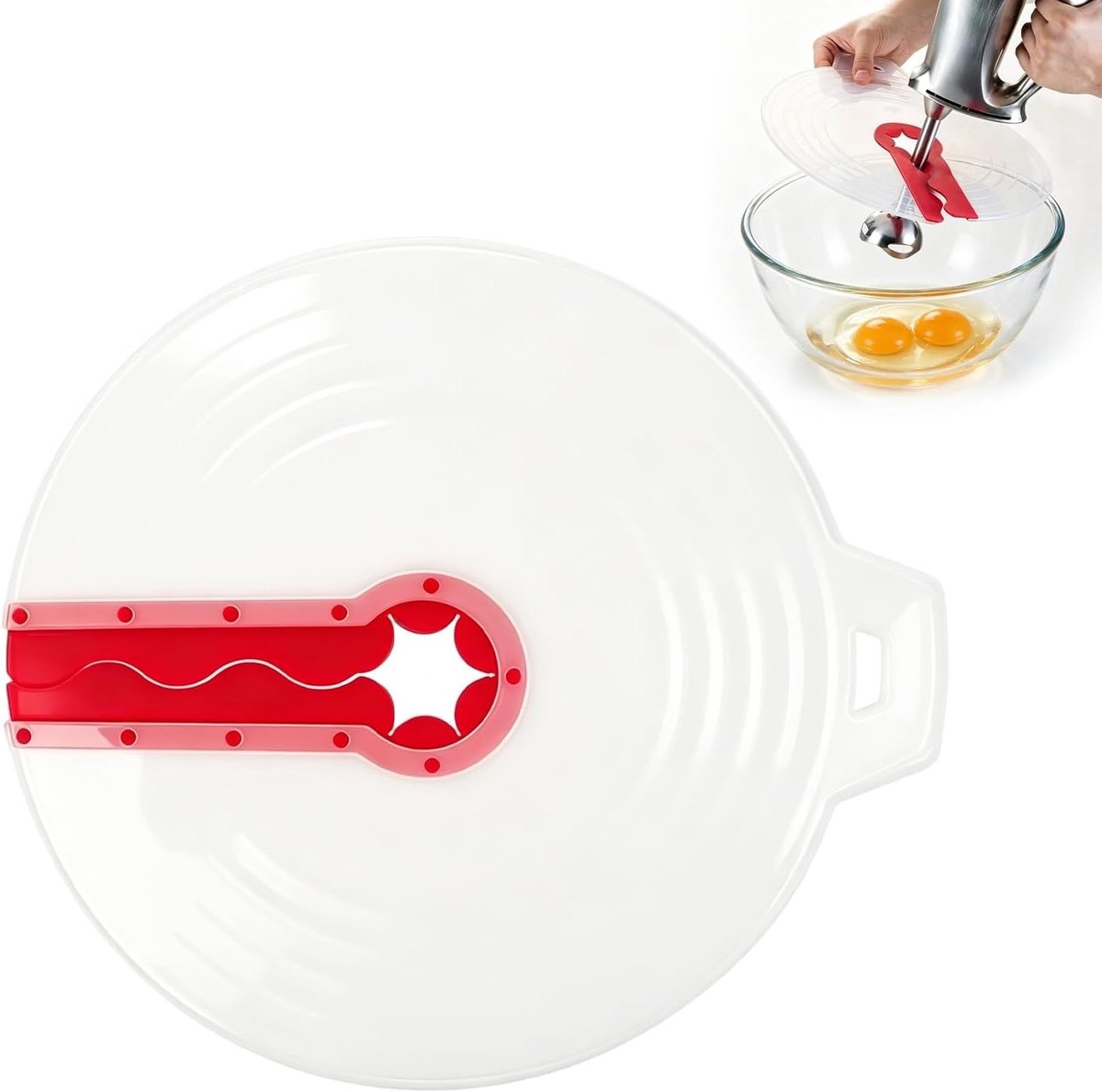 Siliconen Spatdeksel voor Handmixer en Mengkom, Bescherming tegen Spatten, Keukenaccessoire voor Koken en Bakken