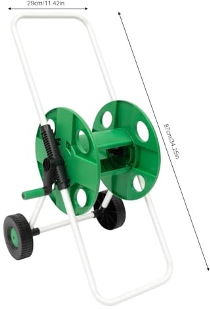 Tuinslang Haspel met Handvat en Wielen - 164 ft